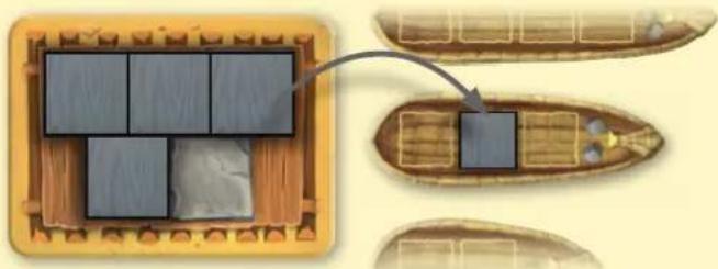 Kosmos Imhotep Baumeister Ägyptens - Stein auf einem Boot platzieren - 1
