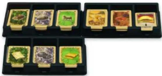 Kosmos Catan Städte und Ritter - Die folgenden Materialien werden bereit gelegt: - 1
