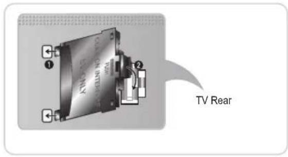 SAMSUNG UE55D6000TK - Attaching the CI Card Adapter - 1