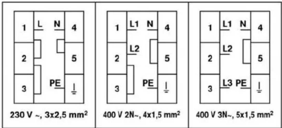 Esco VS55315B - 3) SCHEMA DE BRANCHEMENT / CABLES DE BRANCHEMENT - 1