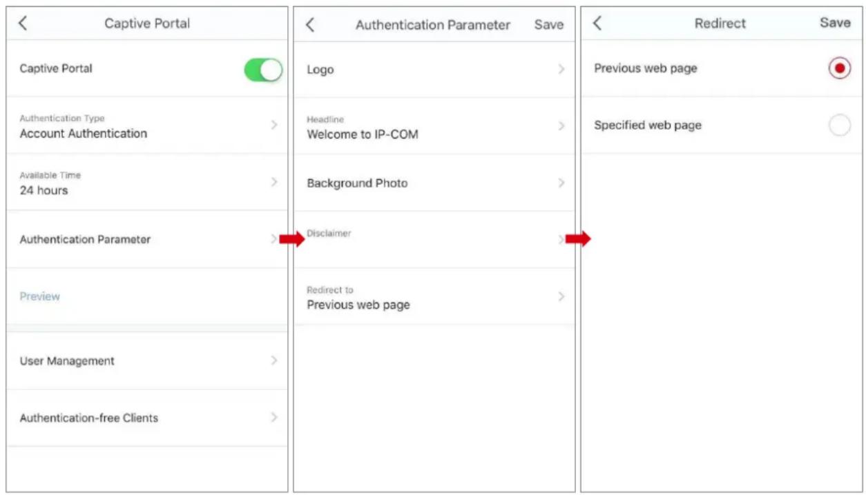 IP-COM EP9 - Choose Sengs > Capve Portal to enter the conguraon page. - 4