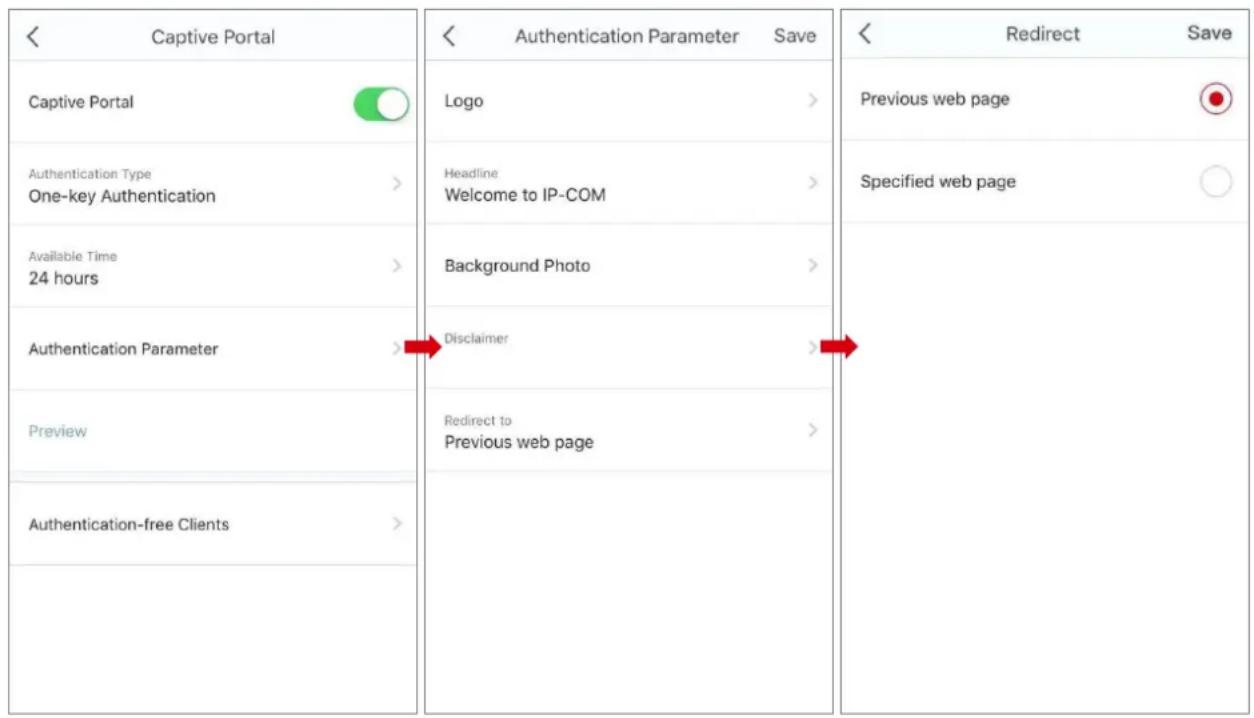 IP-COM EP9 - Choose Sengs > Capve Portal to enter the conguraon page. - 4