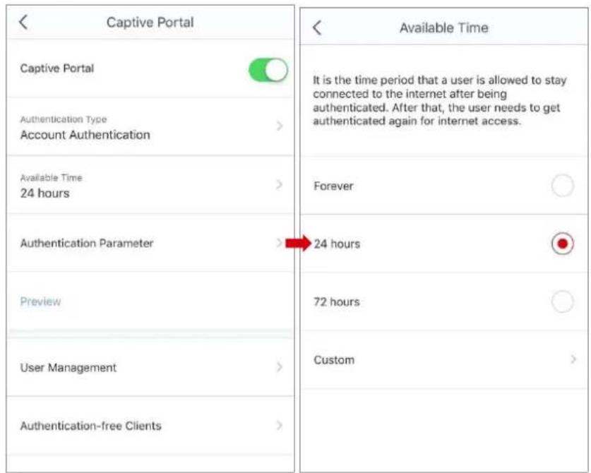 IP-COM EP9 - Choose Sengs > Capve Portal to enter the conguraon page. - 3
