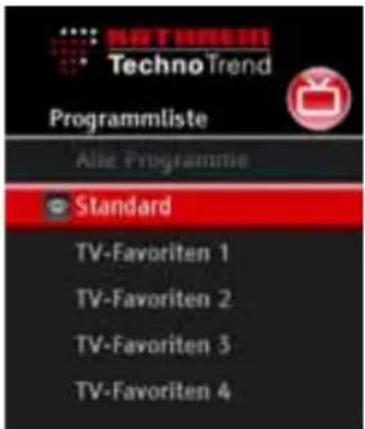 KATHREIN TT-smart C2821 CI+ - Vorhandene Programmlisten - 1