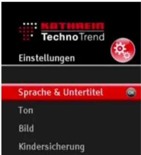 KATHREIN TT-smart C2821 CI+ - Hauptmenü - 3