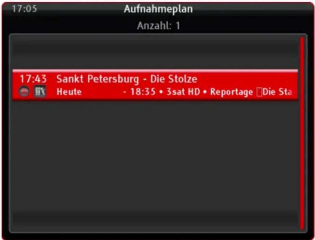 KATHREIN TT-smart C2821 CI+ - Aufnahmeplan - 1