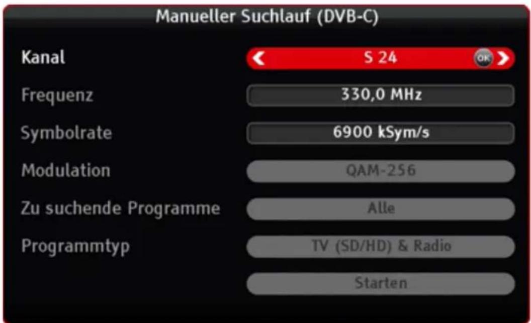 KATHREIN TT-smart C2821 CI+ - Manueller Suchlauf (DVB-C) - 1