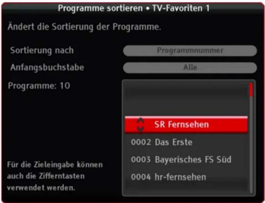 KATHREIN TT-smart C2821 CI+ - Programme sortieren - 1
