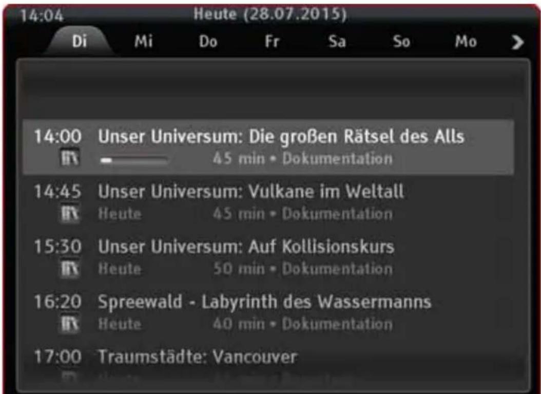 KATHREIN TT-smart C2821 CI+ - EPG-Programme - 2