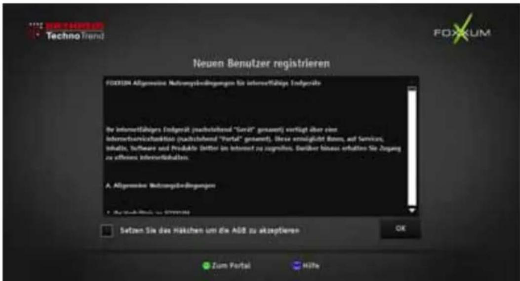 KATHREIN TT-smart C2821 CI+ - Einen neuen Benutzer registrieren - 2
