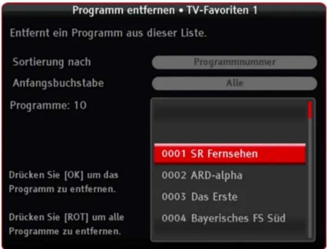 KATHREIN TT-smart C2821 CI+ - Programm entfernen - 1