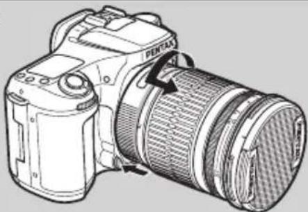 PENTAX 55mm f/1.4 - MOUNTING AND REMOVING THE LENS - 2