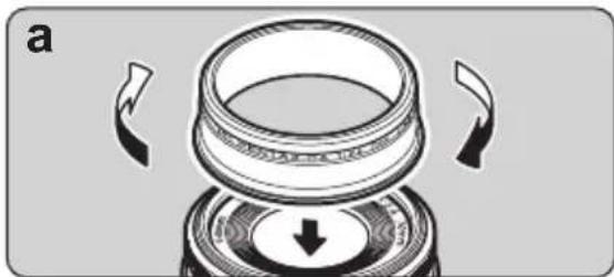 PENTAX 55mm f/1.4 - ATTACHING THE LENS HOOD - 1