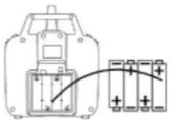 MJX X401H - How to install the battery of remote controller - 2