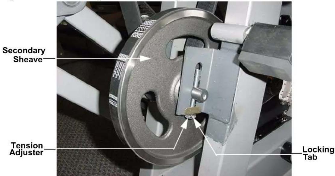 Precor C7876i Stairclimber - Procedure 7.10 - Replacing the Secondary Sheave - 1