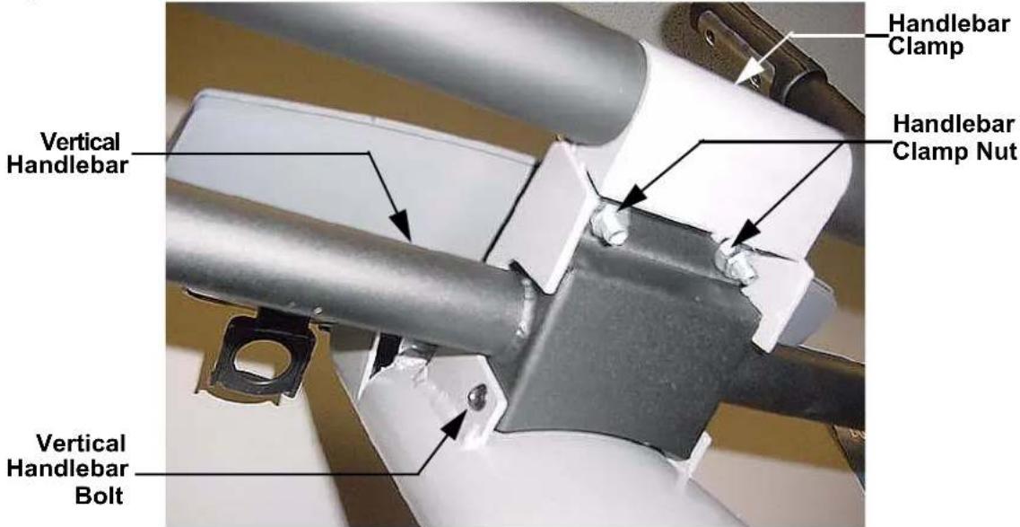Precor C7876i Stairclimber - Procedure 7.13 - Replacing a Vertical Handlebar Assembly - 1