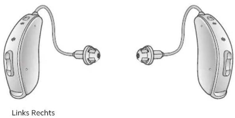 ReSound LiNX 3D - Erkennen des linken und des rechten Hörgeräts - 1