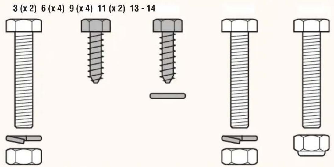 3 (x 2) 6 (x 4) 9 (x 4) 11 (x 2) 13 - 14