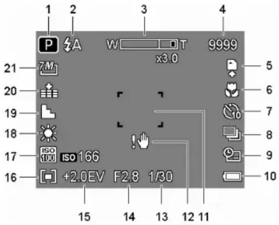 MEDION MD 85700 - Displayanzeigen für die Aufnahme - 1