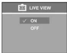 LIVE VIEW ✓ ON OFF