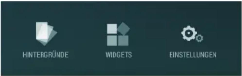 HINTERGRÜNDE WIDGETS EINSTELLUNGEN