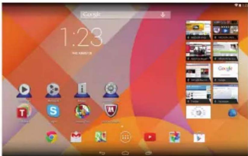 MEDION Lifetab S10345 (MD 99042) - Beschreibung des Startbildschirms - 1