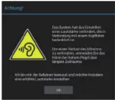 Achung! Das System hat das Einstellen einer Laufzahne verbinden, die in Verbindung mit einem Kopfänger bedesächlich an Um einen Verlust des Händens: zu verbinden, verwieden Sie des Härten bei hohein Pegel über längene Zeitraums. Ich bin mir der Gefahren bewusst und möchte Irostrats eine erhöhtete Leachländer erstellen OK