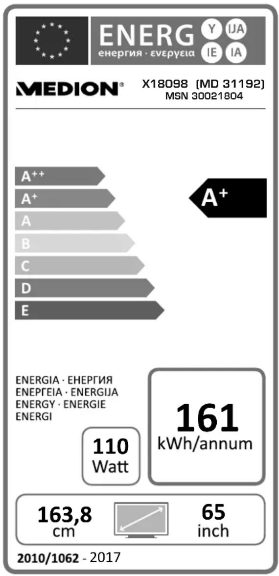 MEDION LIFE X18098 (MD 31192) - Produktdatenblatt - 1