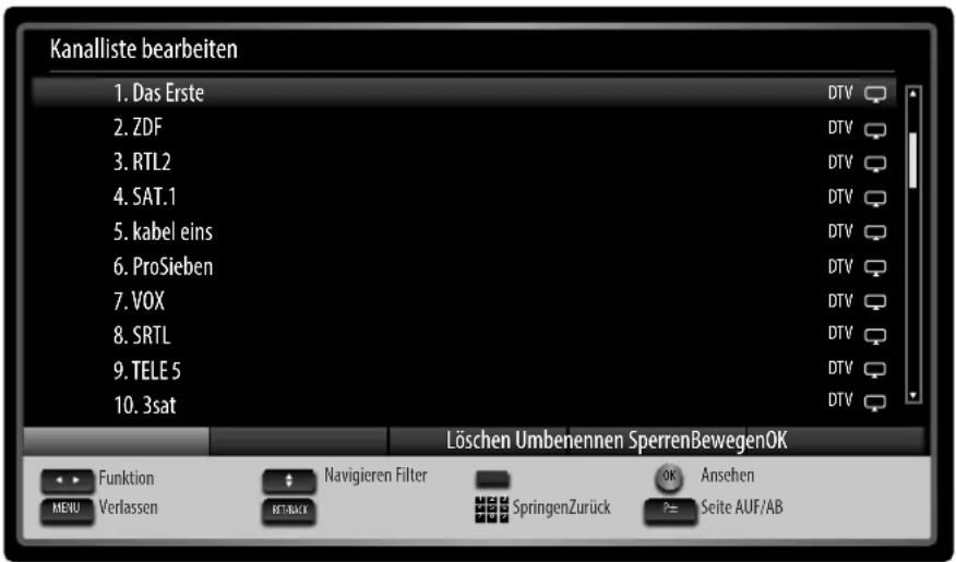 MEDION LIFE P17069 (MD 30364) - Kanalliste bearbeiten - 1