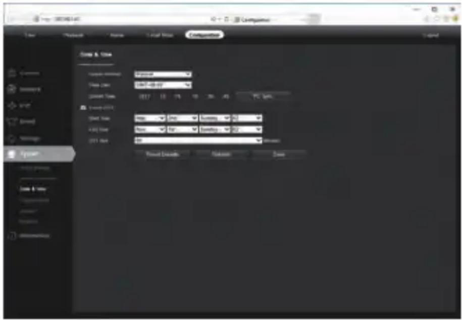 Monacor ELIP-2036BF - Configuration > System > Time setup - 1