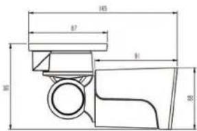 Monacor ELAX-2812BPTZ - Structure size - 3