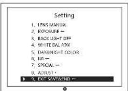 Monacor ELAX-2812BPTZ - Camera setting - 3