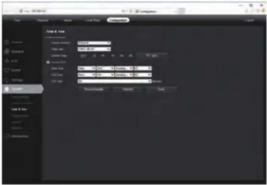Monacor ELIP-2550BVM - Configuration > System > Time setup - 1