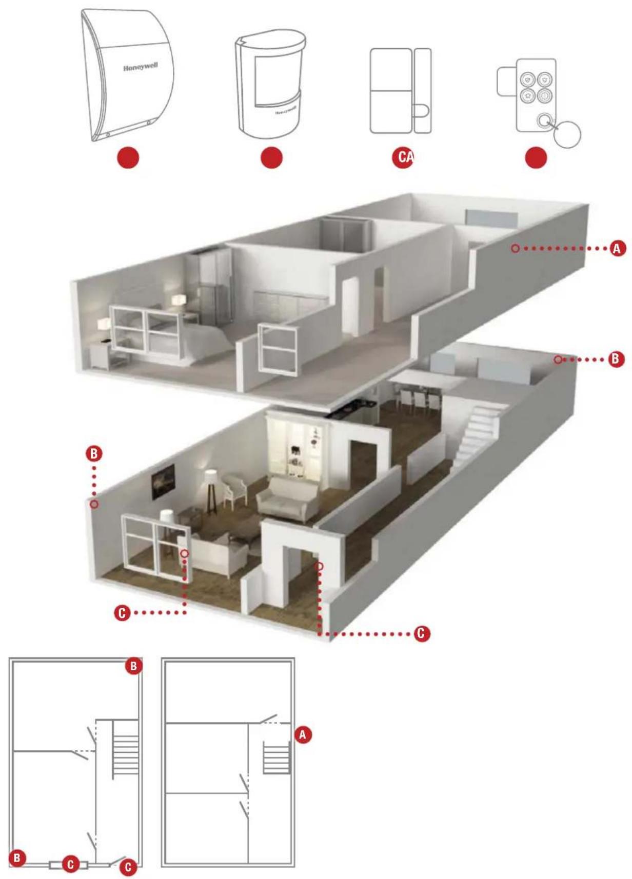 HONEYWELL HS321S - TYPICAL INSTALLATION - 1