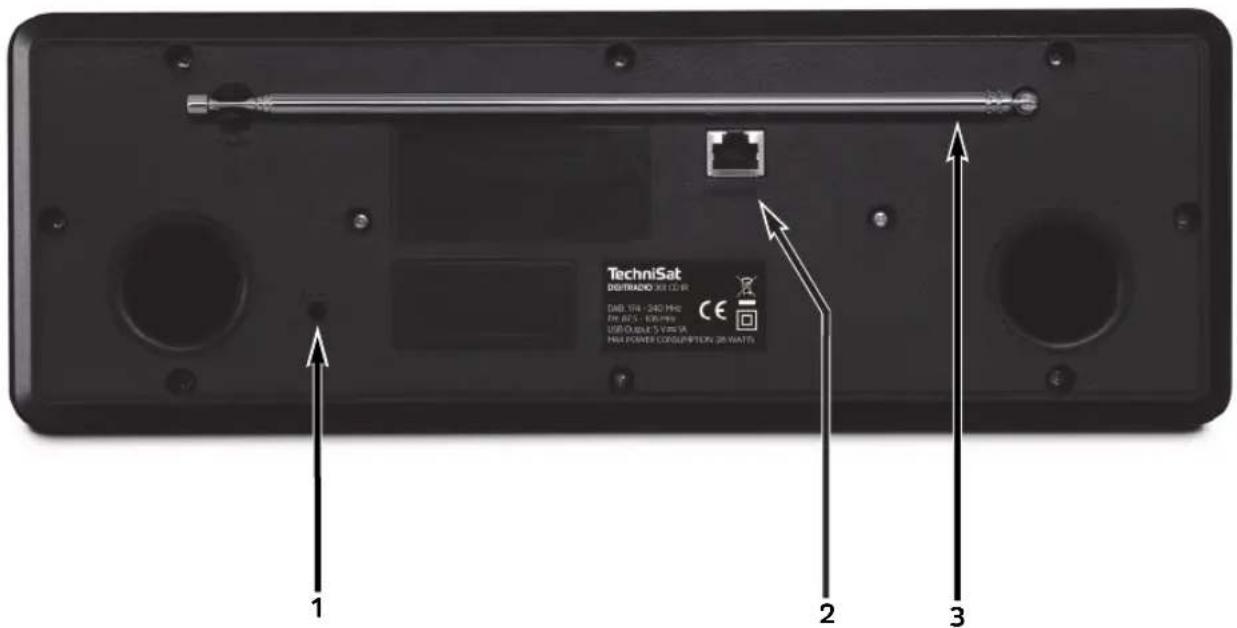 TechniSat DUTRADIO XIX 120 PC DB: 174 - 240 MHz FM BOX 1 - 240 MHz USB/ONLINE SIRVA MHz POWER COOLIP/SPEN 28 WATTS 1 2 3