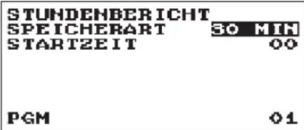 STUNDEMBERICHT SPEICHERART SO MIN STARTZEIT 00 PGM 01