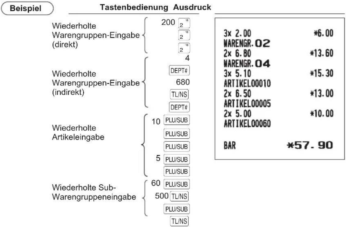 SHARP XE-A177X - ■ Wiederholungsregistrierungen - 1