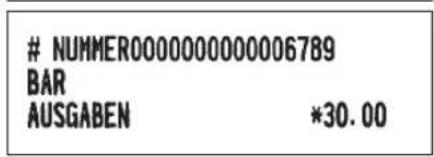NUMMER0000000000006789 BAR AUSGABEN *30.00