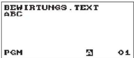 BEWIRTUNGS. TEXT ABC PGM A 01