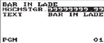 BAR IN LADE HOCHSTGR .05555555 . 53 TEXT BAR IN LADE PGM 01