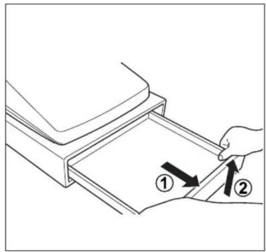 SHARP XE-A217X - Entfernen des Schubladeneinsatzes und der Kassenlade - 2