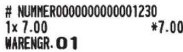 NUMMER0000000000001230 1x 7.00 *7.00 WARENGR.01