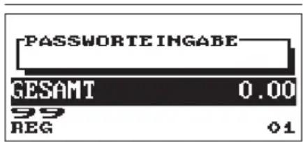 PASSWORTEINGABE GESAMT 0.00 99 REG 01