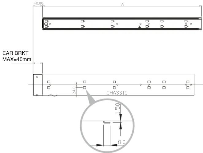 40.00 A EAR BRKT MAX=40mm 24.0 CHASSIS 150 8.0