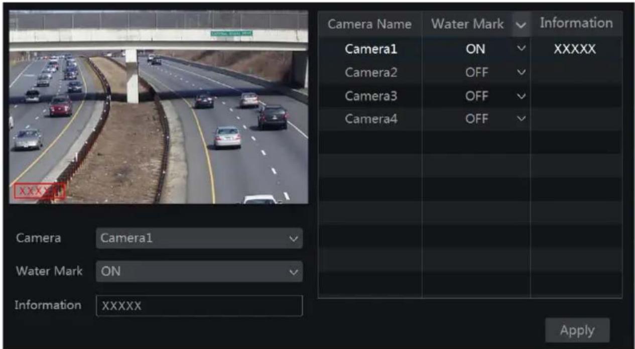 Monacor ELAXR-8 - Water Mark Settings - 1