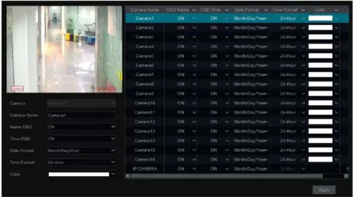 Monacor ELAXR-8 - OSD Settings - 1