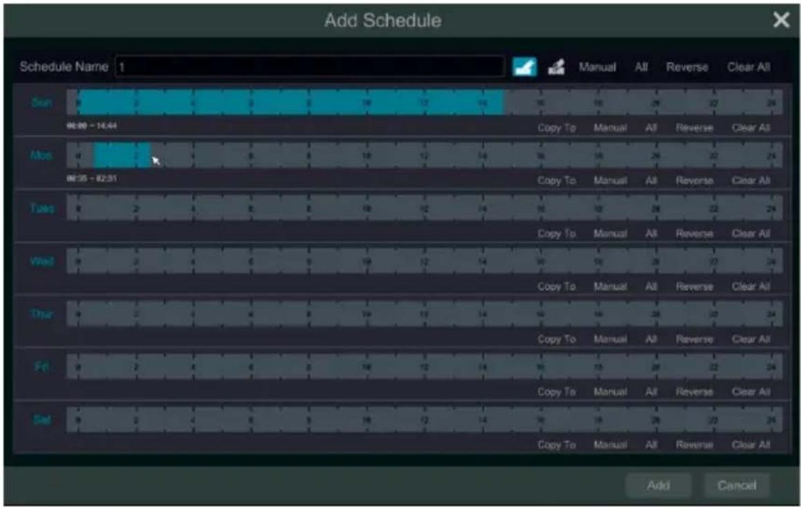 Monacor ELAXR-8 - Add Schedule - 2