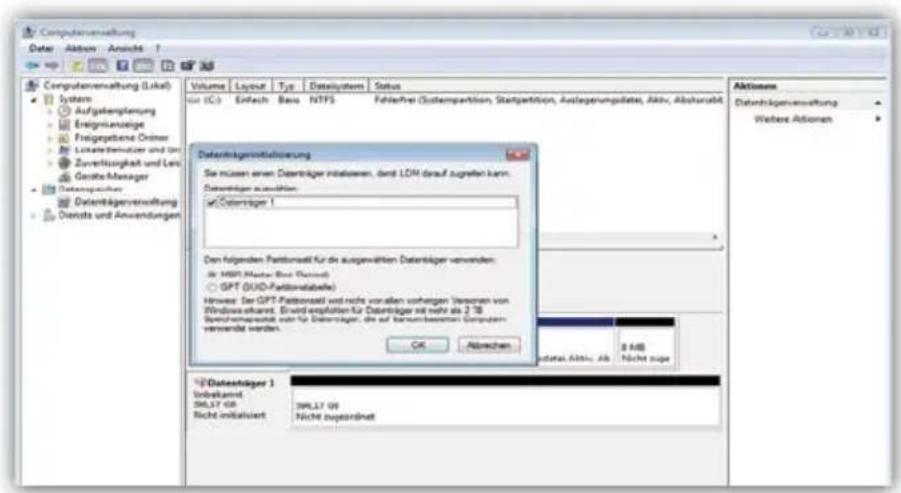 Digittrade HS256 S3 - Initialisierung/Partitionierung und Formatierung unter Windows - 3