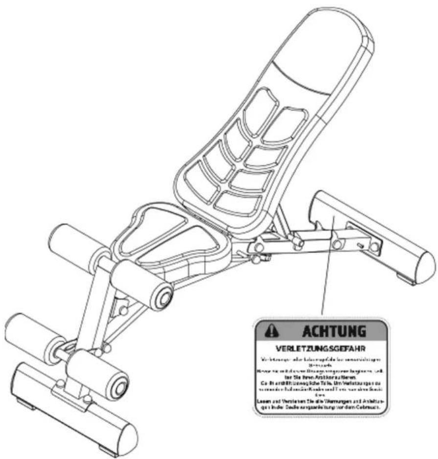 Marcy SB-10100 - PLATZIERUNG DES WARNHINWEISES - 1