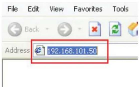 File Edit View Favorites Tools Back Address 192.168.101.50